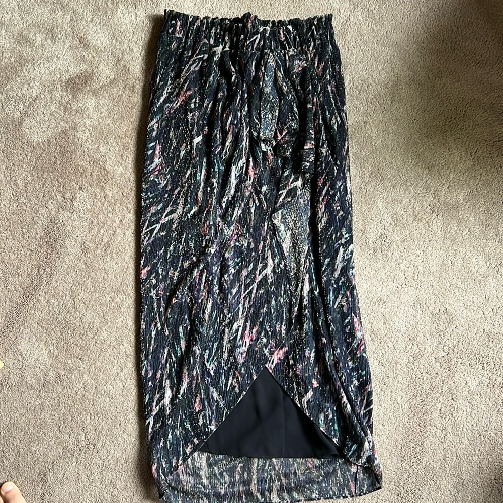 IRO aubagna metallic wrap skirt